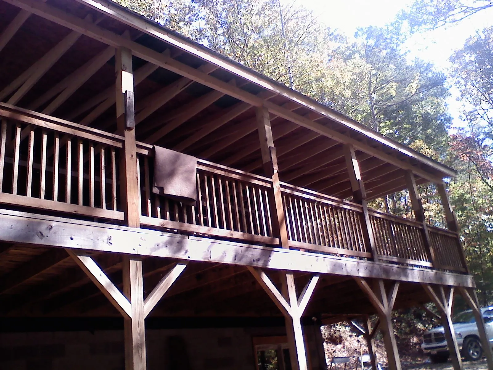 Timber framing under a new elevated porch and deck — Roof Leak Repair in Elsinore by Roofing Brothers